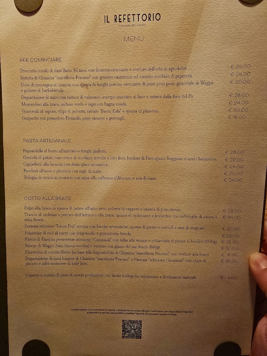 Menu Il Refettorio-1